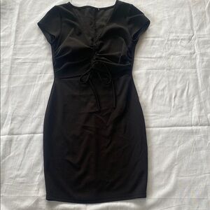 Forever 21 Black Ruched Club Dress